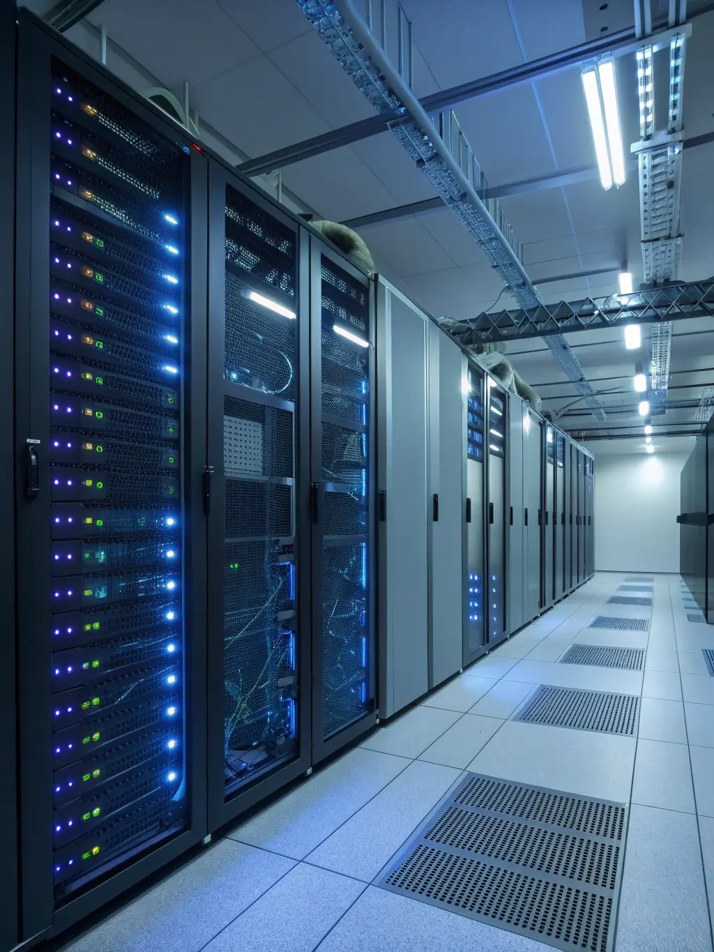 An image of a server room with high-performance GPUs, showcasing the advanced technology and processing power of MAIDA's infrastructure.