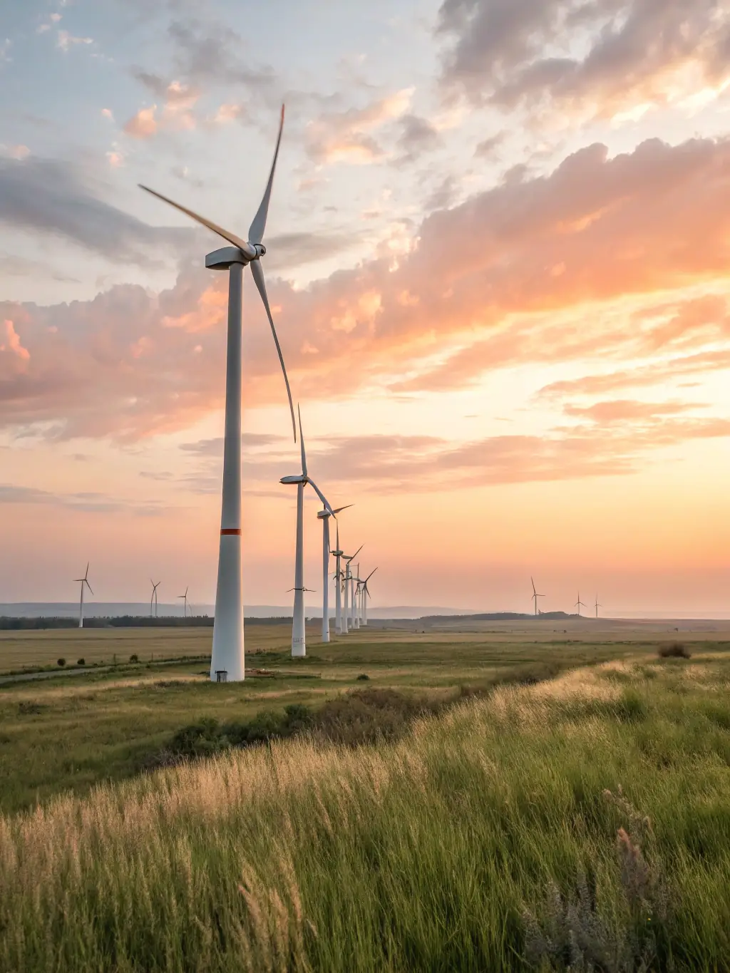 A visually striking image of a wind turbine farm in Morocco, symbolizing renewable energy and MAIDA's commitment to sustainability.